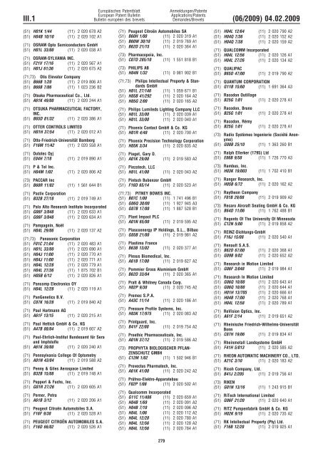 Bulletin 2009/06 - European Patent Office