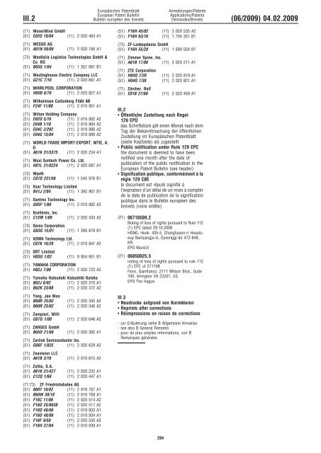 Bulletin 2009/06 - European Patent Office