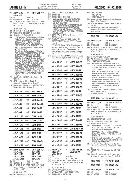 Bulletin 2009/06 - European Patent Office