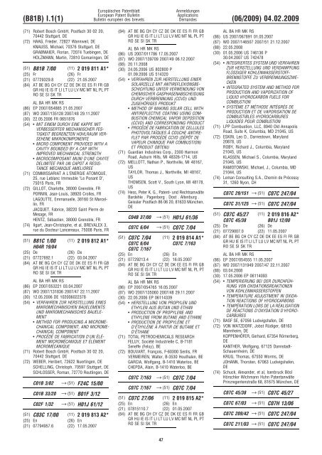 Bulletin 2009/06 - European Patent Office