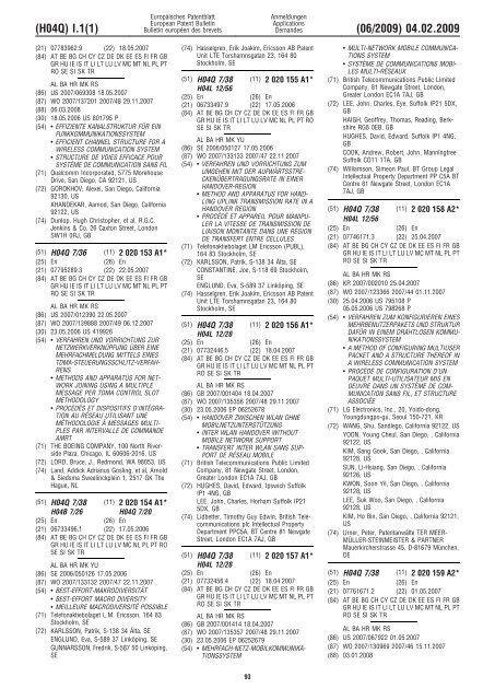 Bulletin 2009/06 - European Patent Office