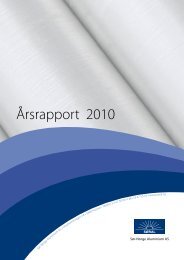 Ãrsrapport 2010 - SÃ¸r-Norge Aluminium AS