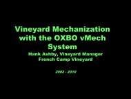 Vineyard Mechanization with the OXBO vMech System