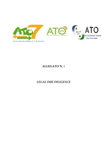 Allegato n.1 - Legal due diligence (dimensione ... - Provincia di Siena