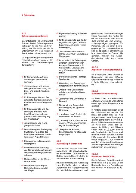 Jahresbericht 2006 (PDF, 906 KB) - Unfallkasse Freie Hansestadt ...