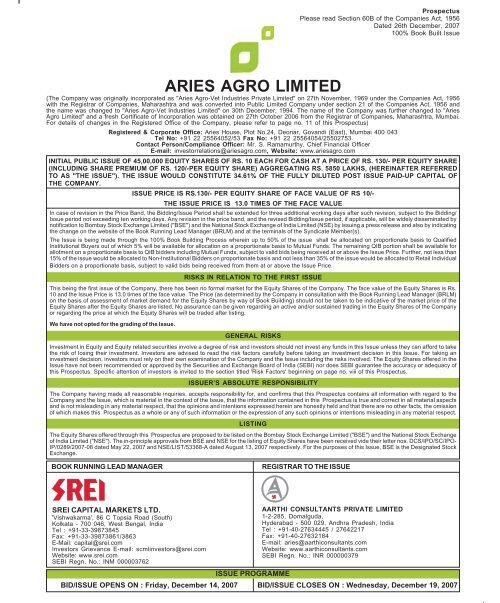 Draft Red Herring Prospectus - Srei Infrastructure Finance Limited