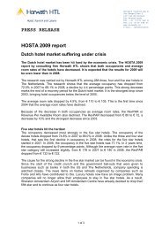 PRESS RELEASE HOSTA 2009 report - Horwath HTL