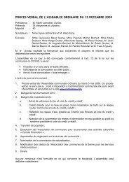 ProcÃ¨s-verbal de l'AssemblÃ©e du 15.12.2009 - Corminboeuf