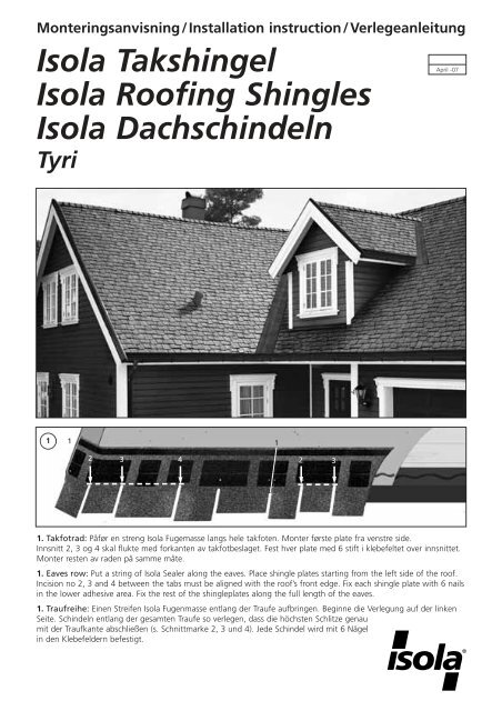 Isola Takshingel Isola Roofing Shingles Isola Dachschindeln Tyri ...