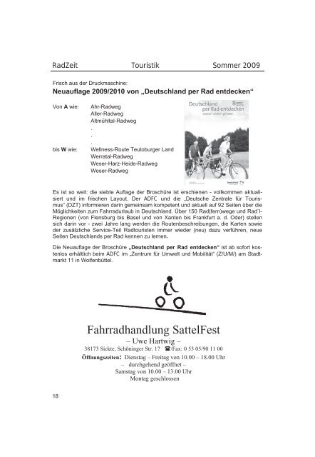 zur RAD'09! - ADFC Kreisverband Wolfenbüttel