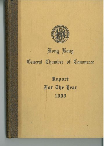 1909 - The Hong Kong General Chamber of Commerce