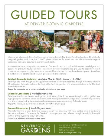 Download our tour brochure for more detailed information.