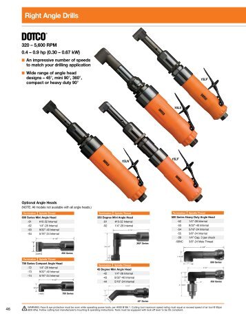 Cooper Power Tools - Dotco Right Angle Drills