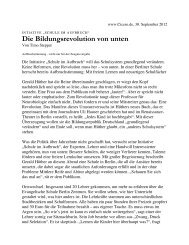 Die Bildungsrevolution von unten - Schule im Aufbruch