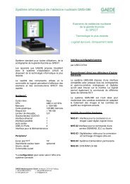 Système informatique de médecine nucléaire GMS-586 - GAEDE