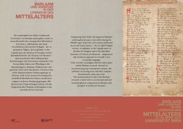 Barlaam und Josaphat in der Literatur des Mittelalters ...