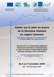Atelier sur la mise en œuvre de la Directive Habitats ... - Natura 2000