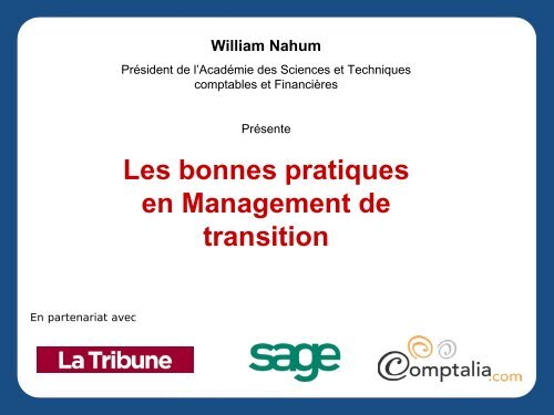 Les bonnes pratiques en Management de transition