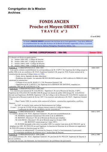 FONDS ANCIEN Proche et Moyen ORIENT