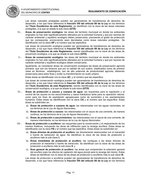 Reglamento de ZonficaciÃ³n - H. Ayuntamiento de Centro