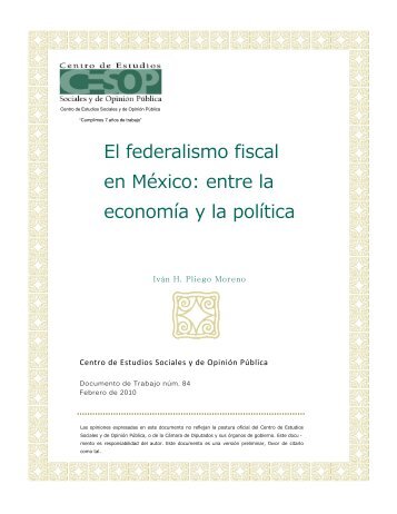 El Federalismo Fiscal en MÃ©xico - CÃ¡mara de Diputados