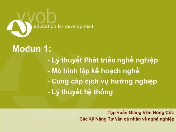 Lý Thuyết Cây Nghề Nghiệp - VVOB