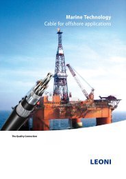 Marine Technology Cable for offshore applications - LEONI
