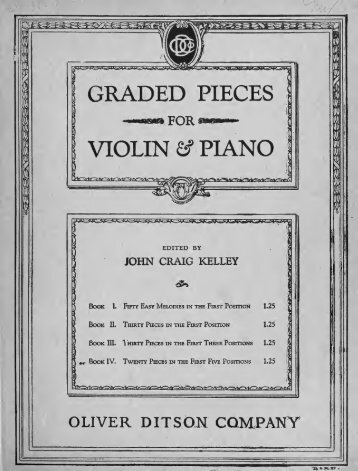 Graded pieces for violin & piano
