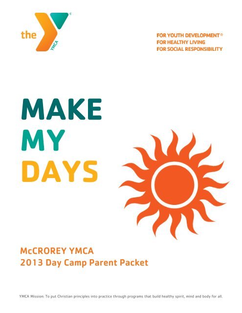 Parent Packet - YMCA of Greater Charlotte