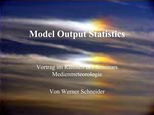 Model Output Statistics