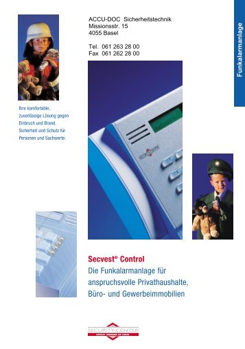 Secvest® Control Die Funkalarmanlage für anspruchsvolle - Accu-Doc