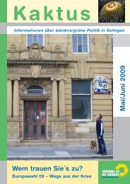 Kaktus Mai-Juni 2009 - GrÃ¼ne Solingen