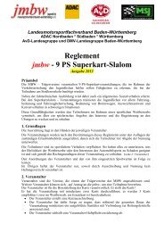 Reglement jmbw - 9 PS Superkart-Slalom