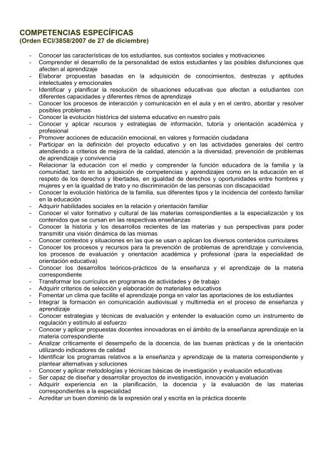 COMPETENCIAS Y SU EVALUACIÃN MÃSTER ... - UPCO