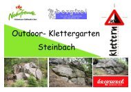 Klettergarten Steinbach: Topo - Bergfrei