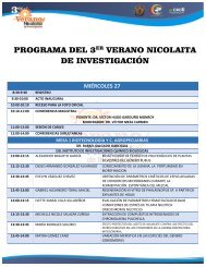 programa del 3er verano nicolaita de investigacion