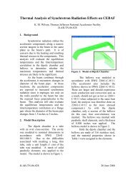 Thermal Analysis of Synchrotron Radiation Effects on CEBAF