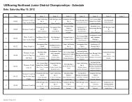 USRowing Northeast Junior District Championships - Schedule