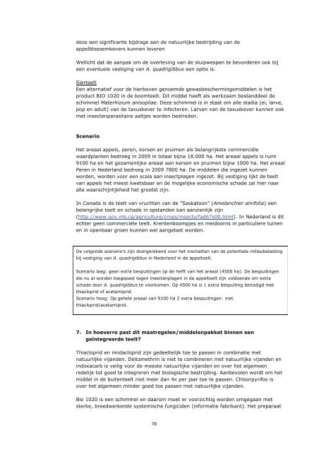 Rapport Evaluatie van de nota Duurzame gewasbescherming ... - Clm