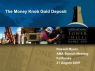 The Money Knob Gold Deposit - Alaska Miners Association