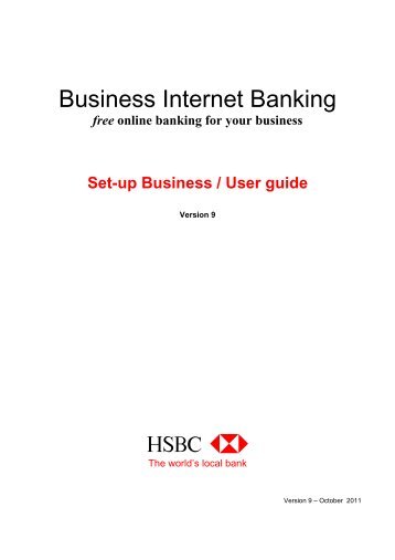Setup Business / User Guide (PDF, 383kb) - Business banking - HSBC