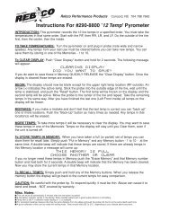 Robic SC-808 Operating Instructions - Rebco Performance Products