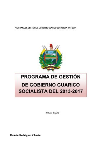 programa de gobierno ramon rodriguez chacin - Consejo Nacional ...