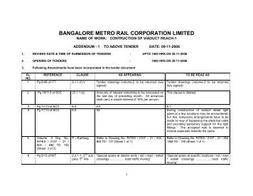 BANGALORE METRO RAIL CORPORATION LIMITED