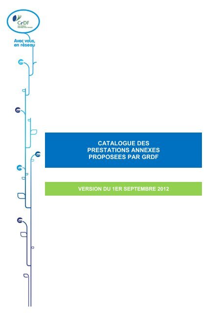 Catalogue des Prestations de GrDF - Entreprises