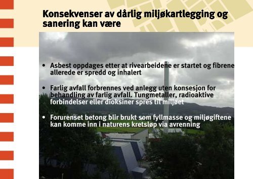 Miljøkartlegging og miljøsaneringsbeskrivelse - Plan