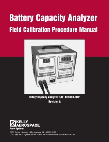 Battery Capacity Analyzer - Hartzell Engine Technologies