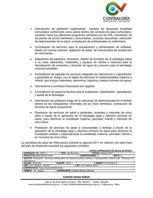 informe final de auditorÃ­a gubernamental con enfoque especial al ...