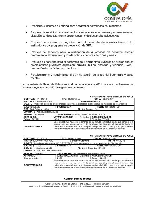 informe final de auditorÃ­a gubernamental con enfoque especial al ...