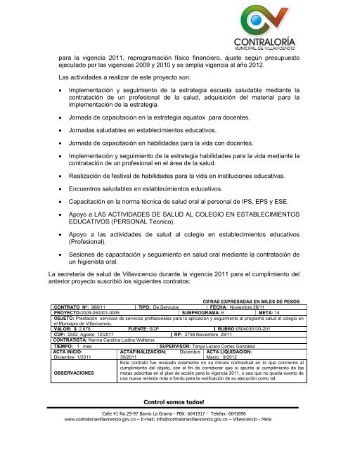 informe final de auditorÃ­a gubernamental con enfoque especial al ...